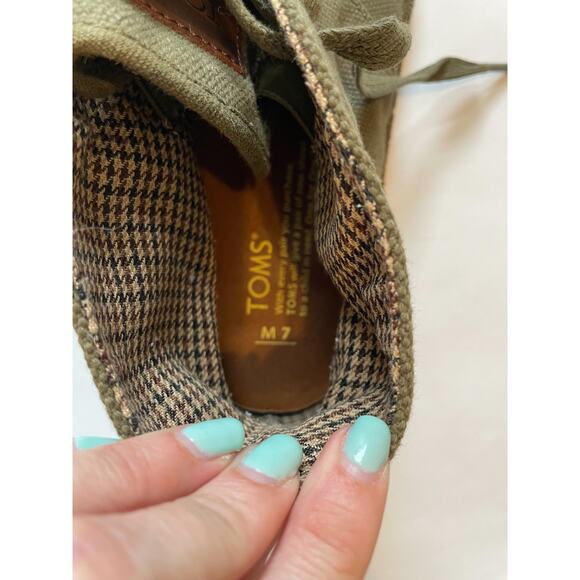 TOMS Desert Botas Chukka Boots Army Green Men's 7/Women's 8.5 - Picture 9 of 9